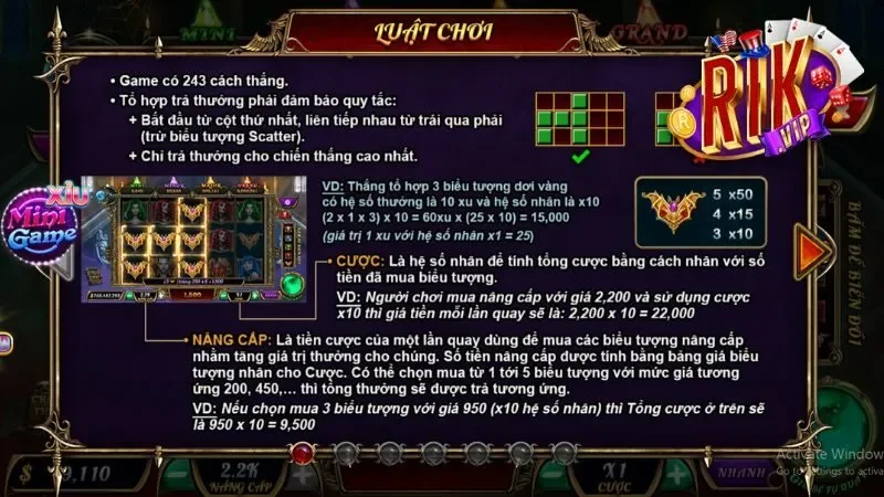 Luật chơi và phần thưởng game bá tước quyền năng Luật chơi và phần thưởng game bá tước quyền năng