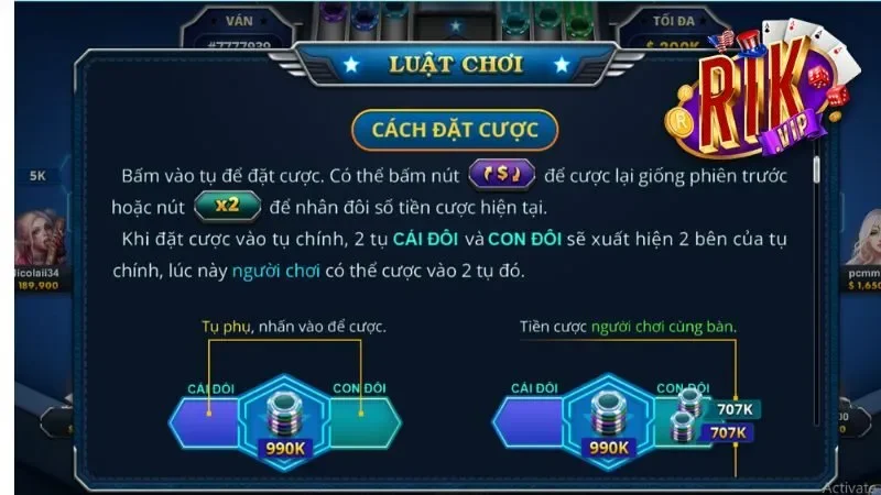 Luật chơi sau khi chia bài Luật chơi sau khi chia bài